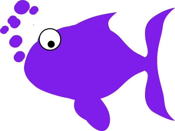 Purple Fish Vector Online Free - Red Fish Blue Fish Clipart (600x450), Png Download