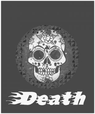 Black And White Skull Poster - Black And White Skull Art Print - Mini (500x500), Png Download