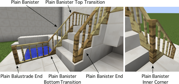 Placing Balustrades - Minecraft Balustrade (580x272), Png Download