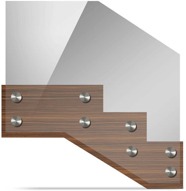 Glass Staircase Rails On Stand-offs - Stair Rail Standoffs (500x411), Png Download