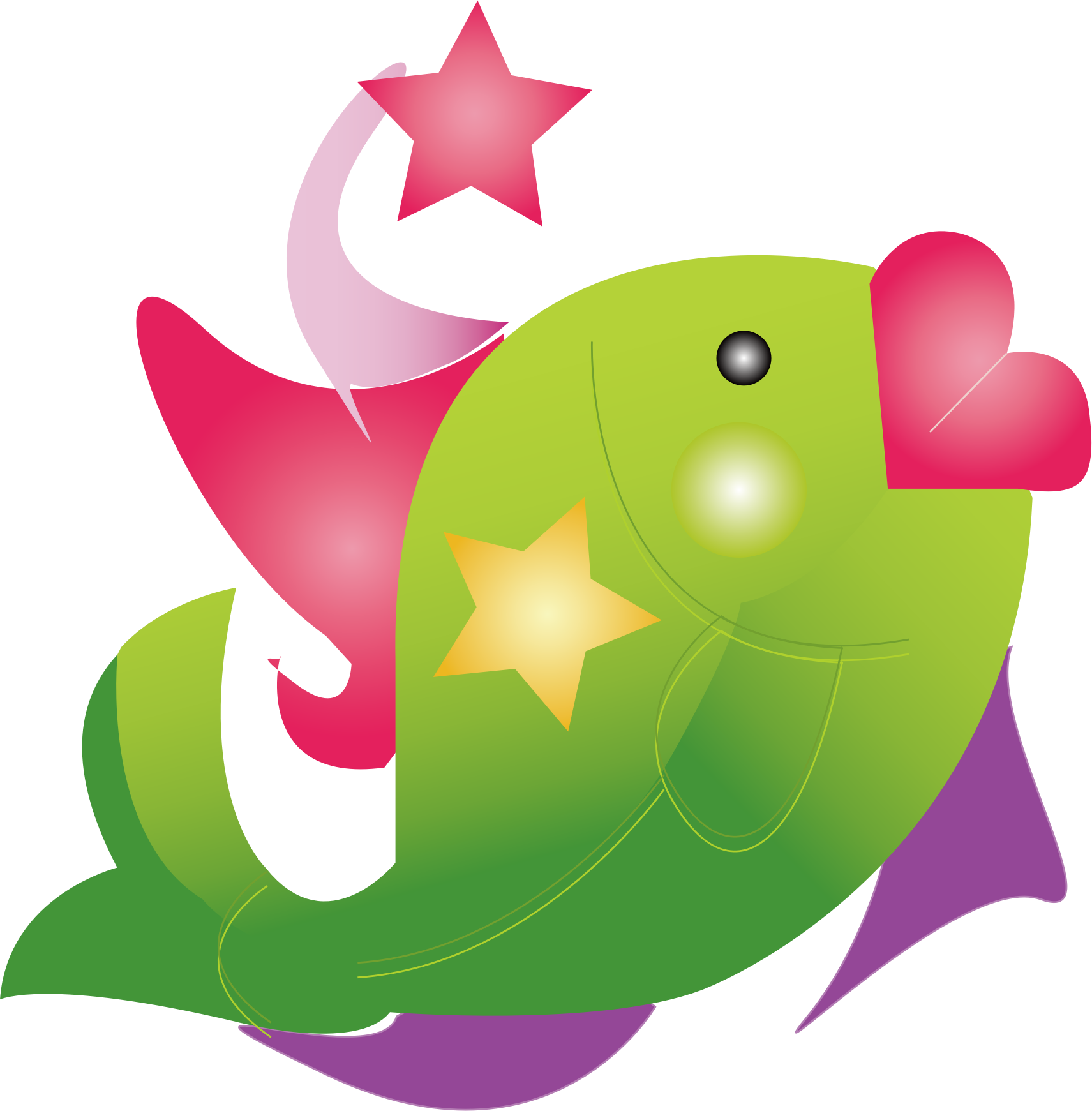 Fish Clipart Lip - Fish Cartoon Images Png (1711x1741), Png Download