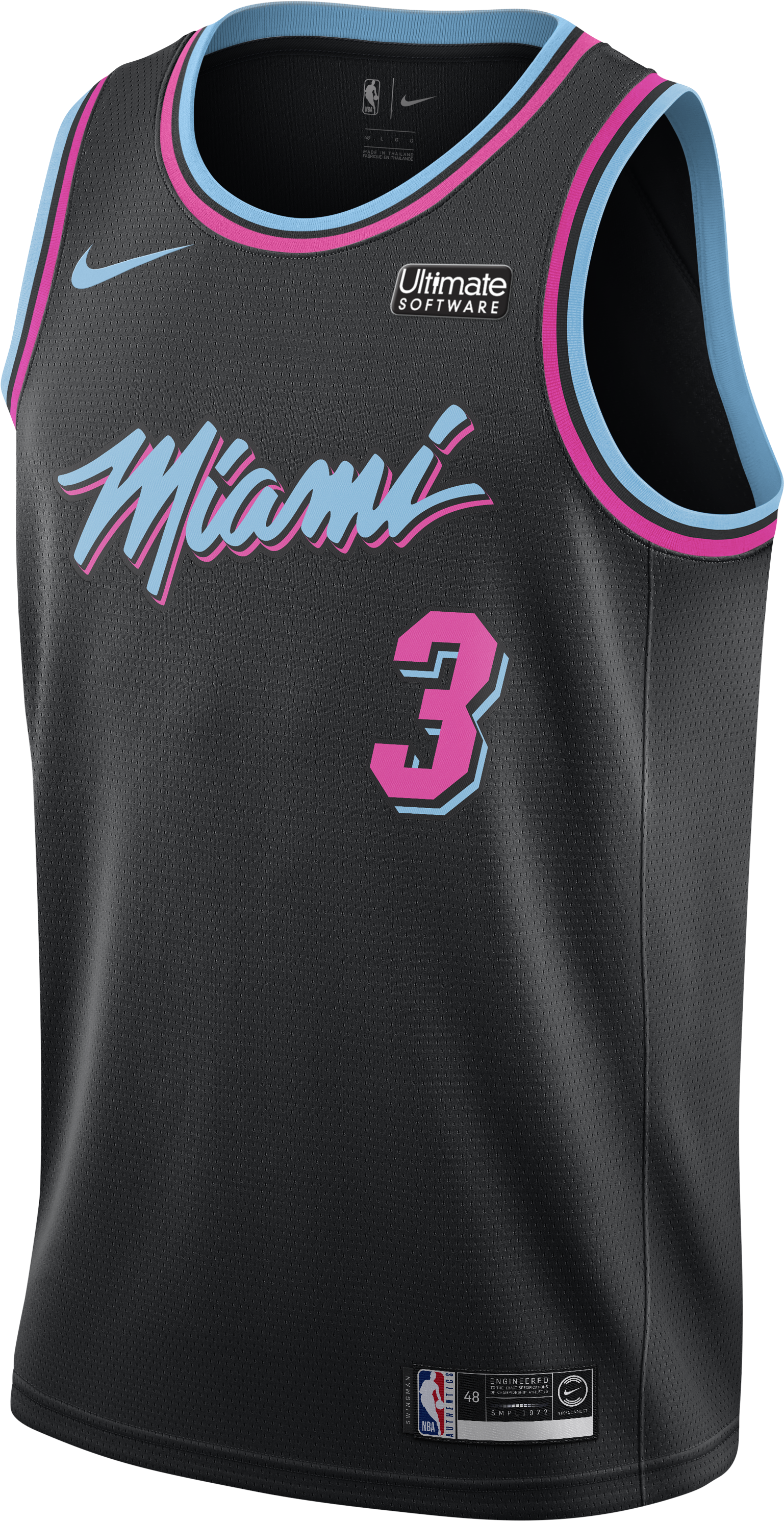 Dwyane Wade Nike Miami Heat Youth Vice Nights Swingman - Los Angeles Lakers (1024x1024), Png Download