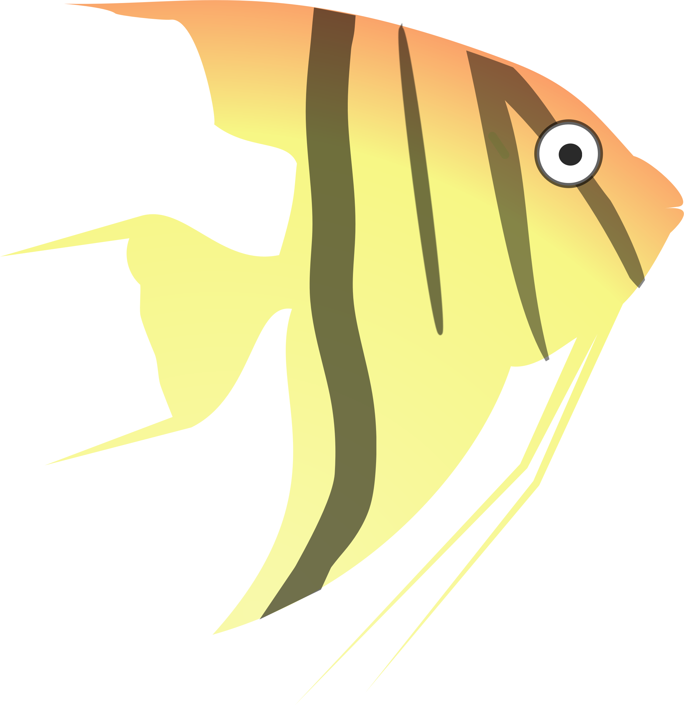 Free Angel Fish Clipart - Cartoon Angel Fish Png (582x600), Png Download