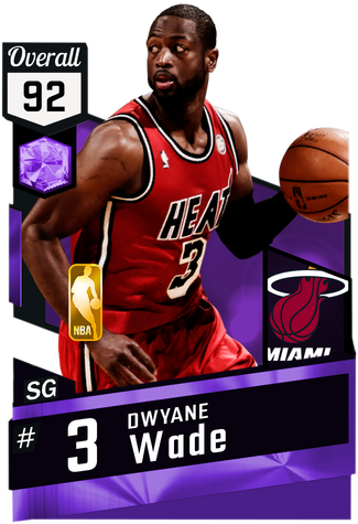 '13 Dwyane Wade Amethyst Card - Nba 2k18 Gilbert Arenas (325x475), Png Download