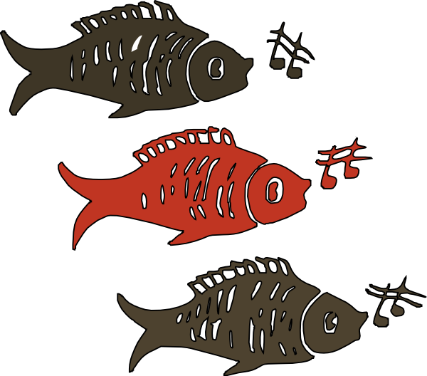 Singing Fish Clipart Png For Web (600x528), Png Download