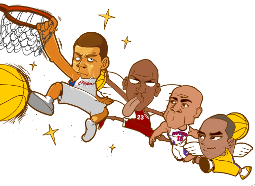 Blake Griffin Is The Dunk King Of Kings - Cartoon (504x369), Png Download