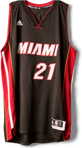 2015-16 Heat Miami Black Uniform Collection - Nba 2k14 [pre-owned] Xbox One (312x498), Png Download