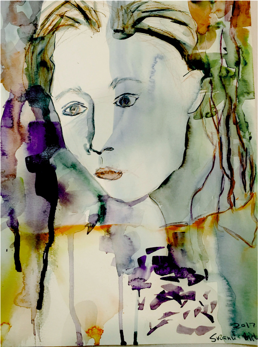 Spirit Portriat Girl One Eye - Computer File (1653x1653), Png Download