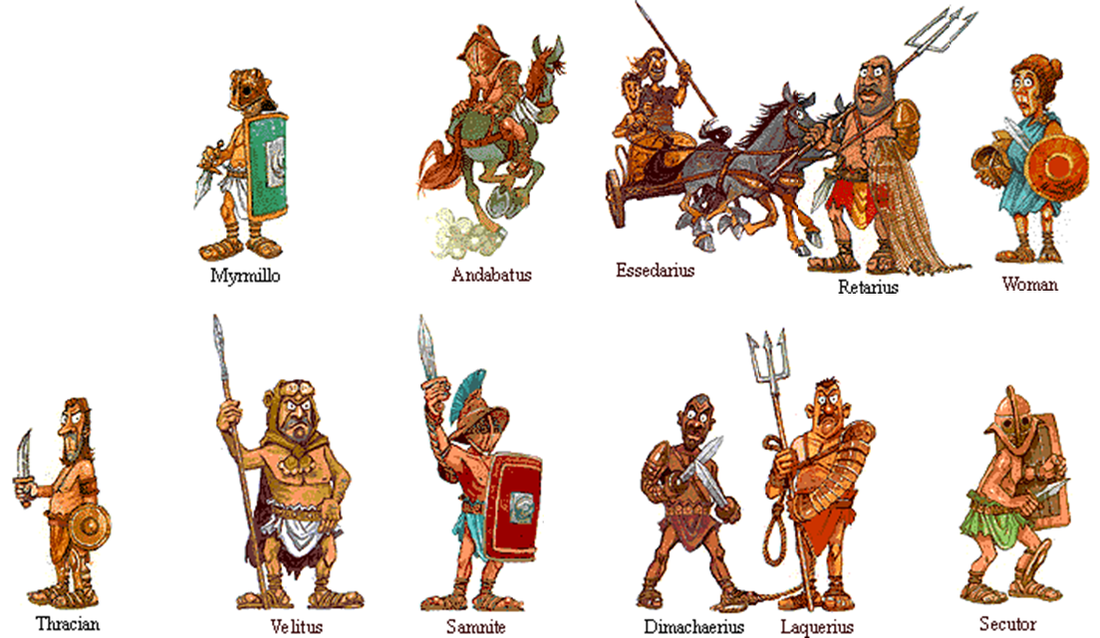 While Leading Lions On A Lead, And Making An Elephant - Types Of Gladiator (1100x638), Png Download