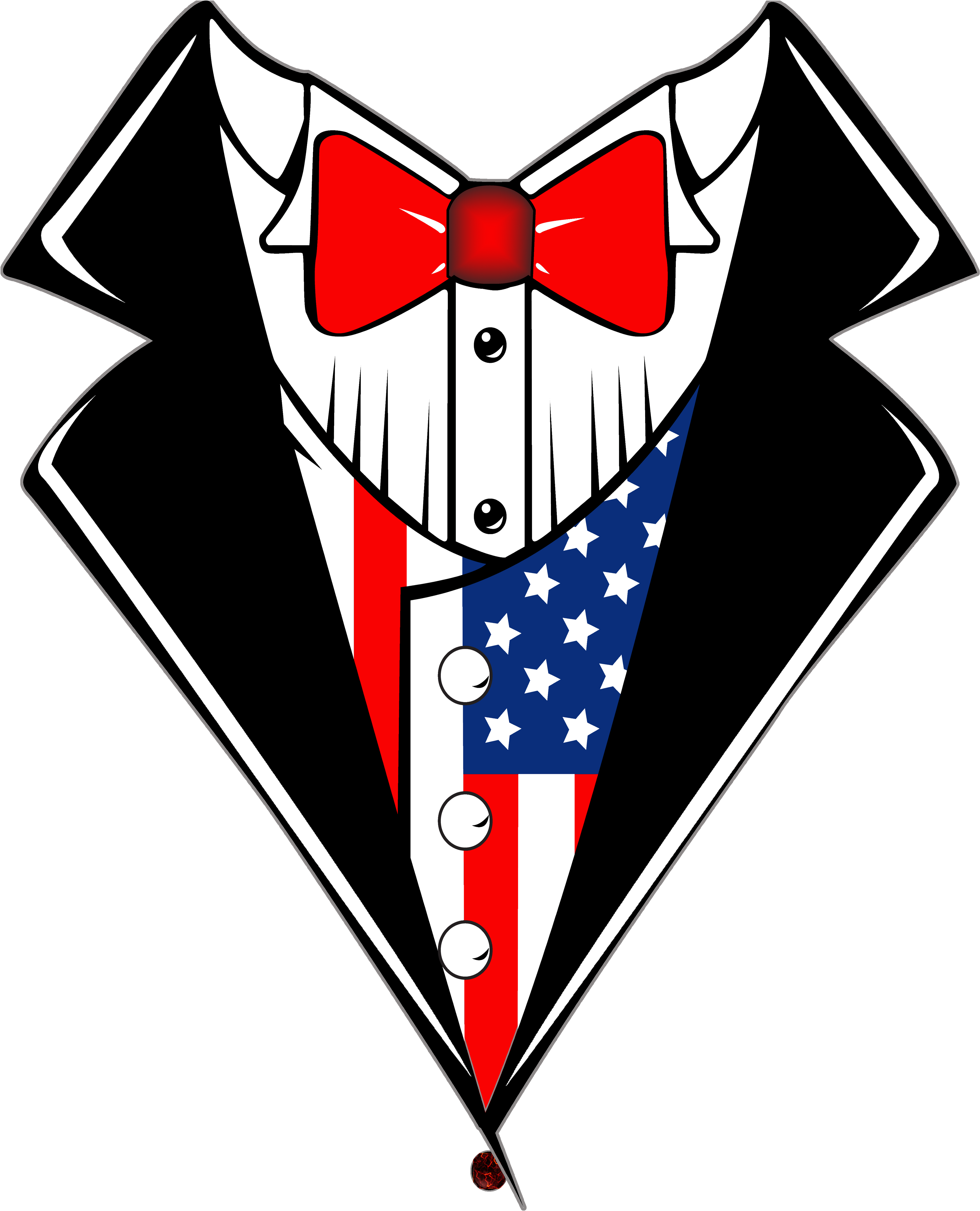 Suit Clipart Tye - American Flag Tuxedo T Shirt (4500x5400), Png Download