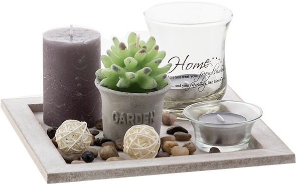 5080 Centro De Mesa Candles - Candles & Garden Homania Centrepiece (600x600), Png Download