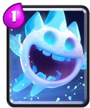 Clash Royale Ice Spirit Card (350x409), Png Download