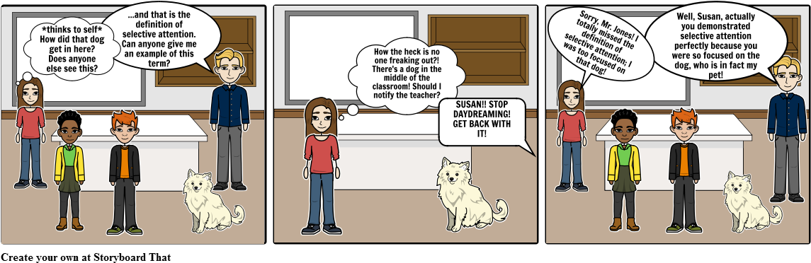 Selective Attention Example (1164x385), Png Download