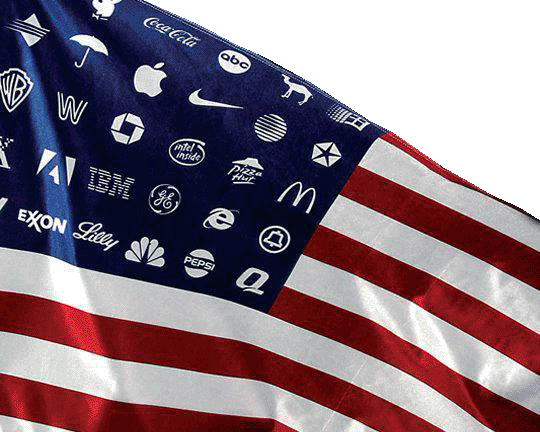 Estados Unidos No Existe - Big Corporations (540x432), Png Download