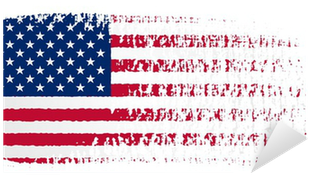 Vinilo Pixerstick Pincelada Bandera De Estados Unidos - American Flag (400x400), Png Download