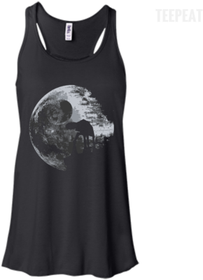 Customcat Apparel Bella Canvas Flowy Racerback Tank - Star Wars Millenium Falcon Wall Mural (400x400), Png Download