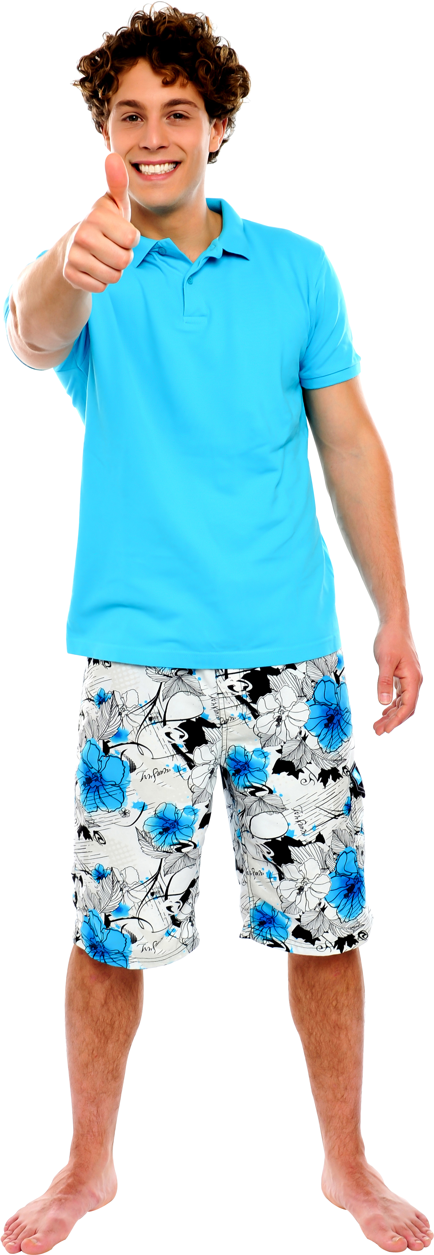 Men Pointing Thumbs Up Free Png Image - Swimsuit (3100x4376), Png Download