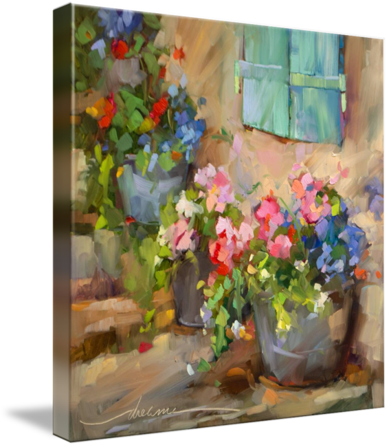 "step Into Joy" By Dreama Tolle Perry, - Imagekind Gallery-wrapped Canvas Art Print 24 X 24 (566x650), Png Download