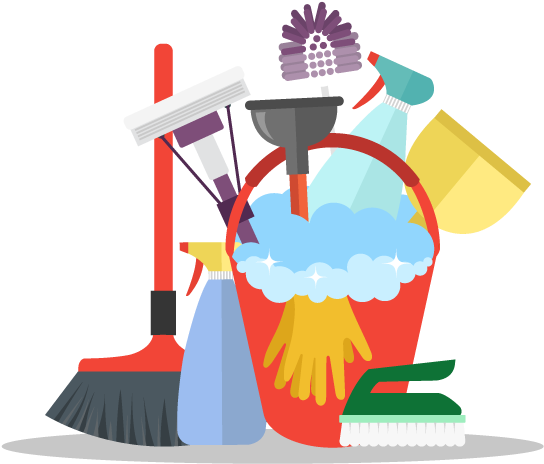 Download After The Move Cleaning Tools And Equipment Clipart Png Image With No Background Pngkey Com