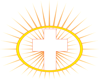 Cross Star Burst - Circle (400x325), Png Download