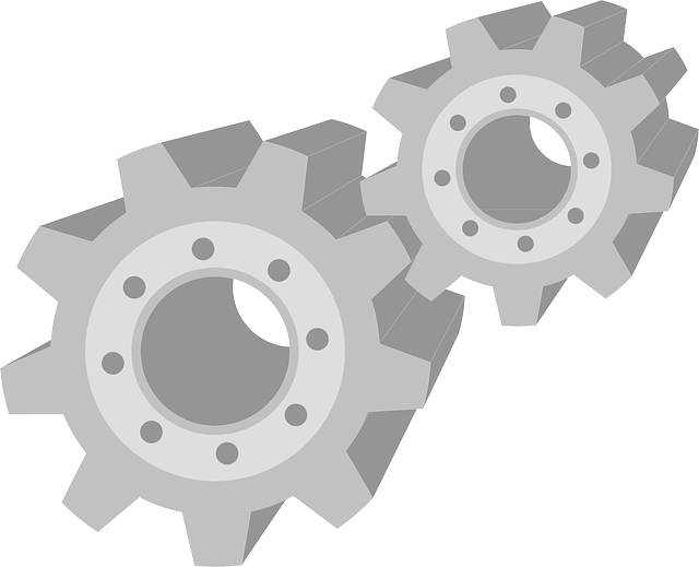 Two, Gear, Gears, Mechanical, Motor, Motion, Moving - Gears Clipart (640x519), Png Download