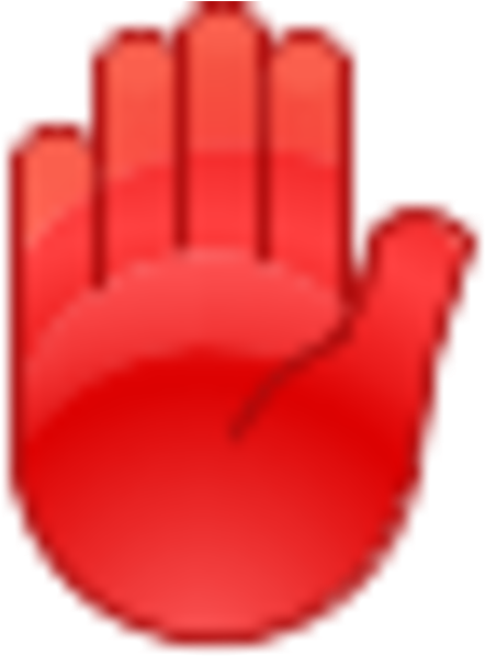 Banner Hand Stop Clipart - Stop Red Hand Clipart (600x600), Png Download