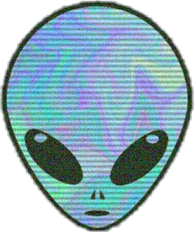 Alien Aliens - Aesthetic Alien Transparent Background (378x453), Png Download