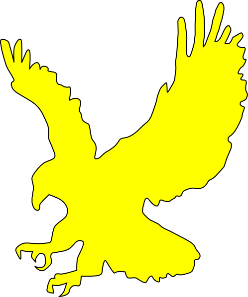 Original Png Clip Art File Yellow Eagle Svg Images (498x598), Png Download