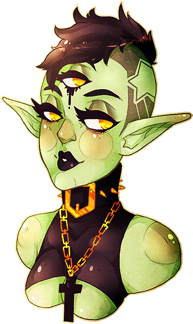 Graphic Transparent Download Three Eyed Alien Babe - 3 Eyed Anime Character (387x650), Png Download