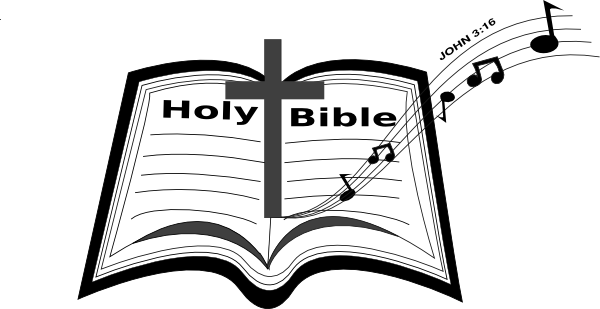 Bible Png Clipart - Bible Black And White Clipart (600x309), Png Download