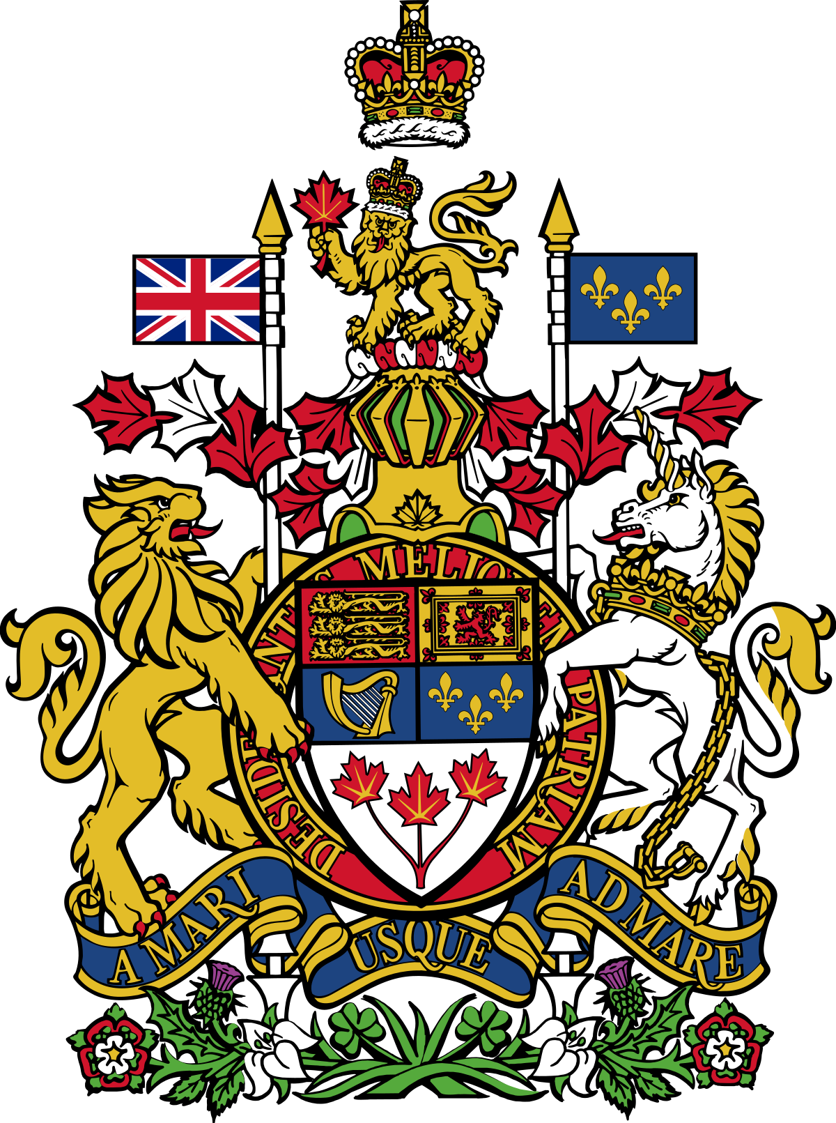 Canadian Coat Of Arms (1200x1611), Png Download