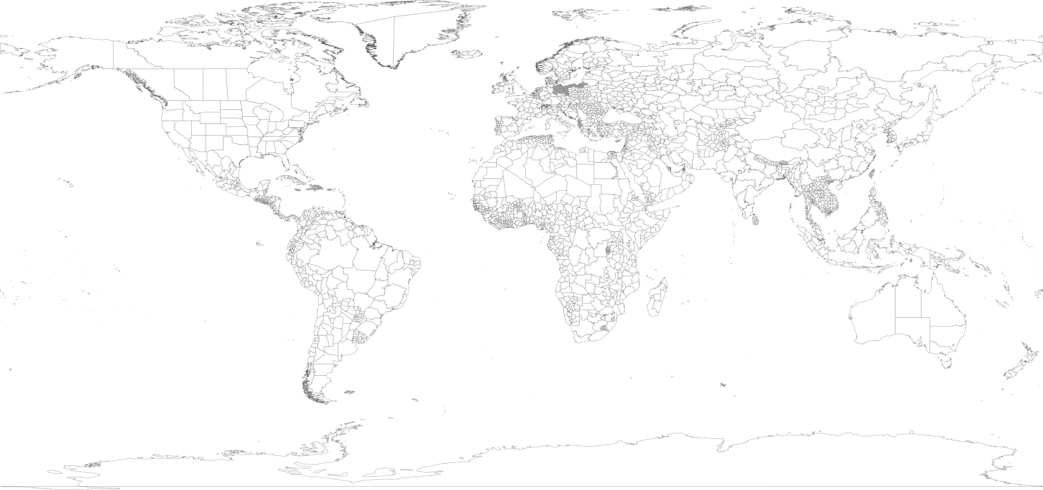 Blank Map Of The World No Borders