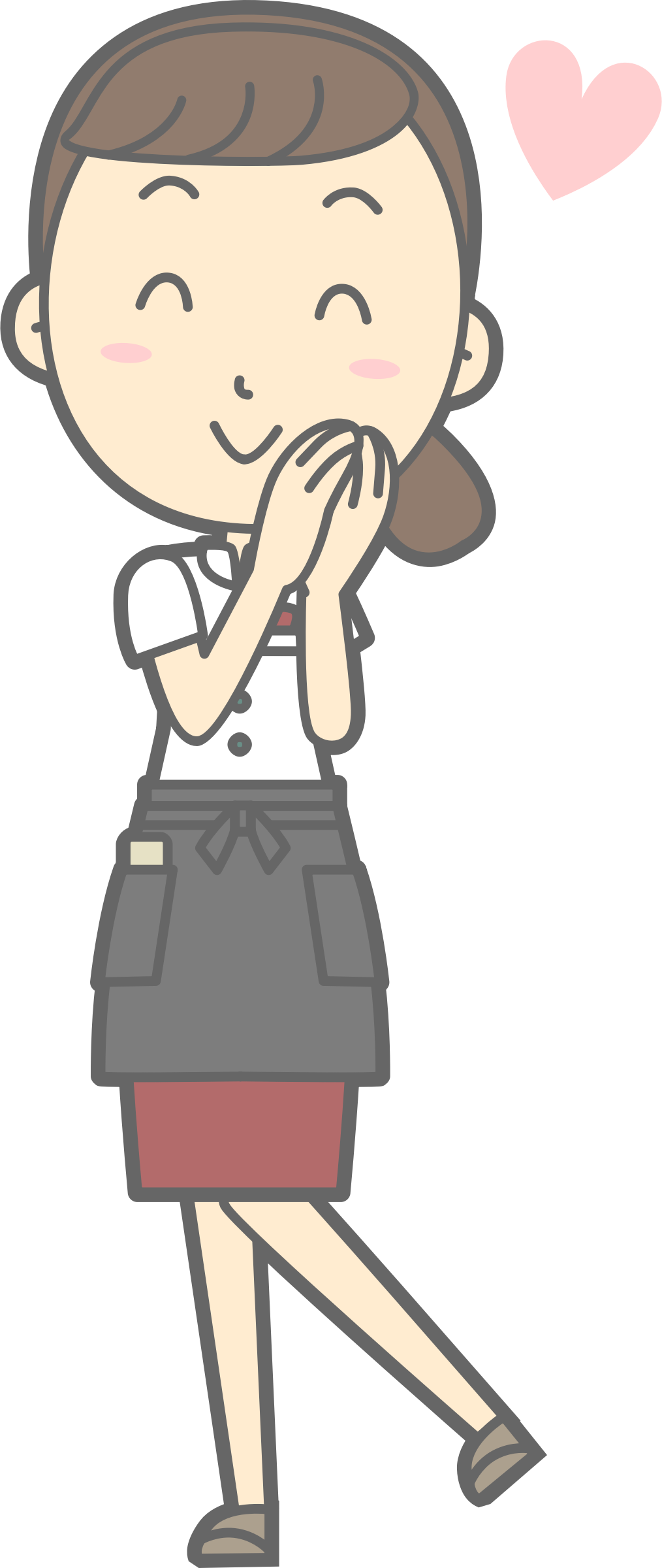 This Free Icons Png Design Of Young Waitress In Love (1014x2400), Png Download