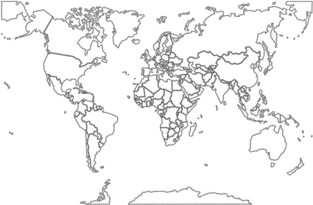 World Map Png Picture Web Icons Png Free Clipart 144 - World Map Coloring Page With Countries (640x426), Png Download