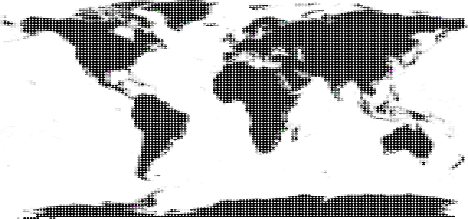 World Map Globe Outline Maps - Fin Whale Map Of Distribution (1600x750), Png Download