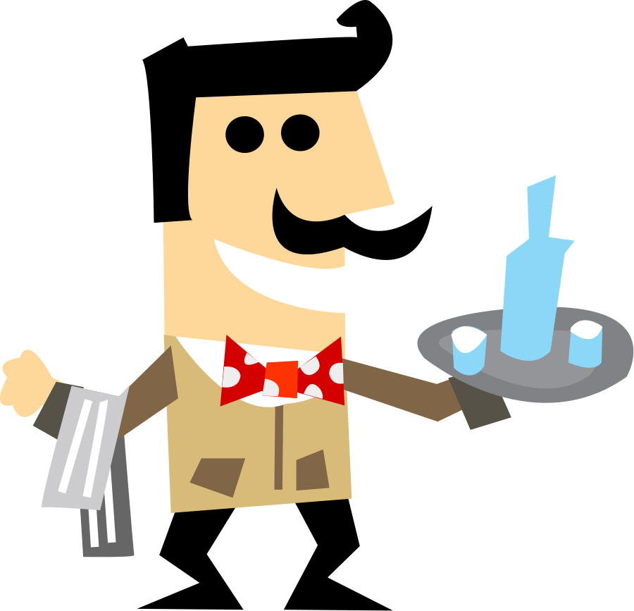 Pictures Of Waiters - Waiter Vector (800x771), Png Download