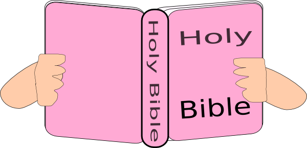 Clipart Bible Pink - Pink Bible Clipart (600x290), Png Download