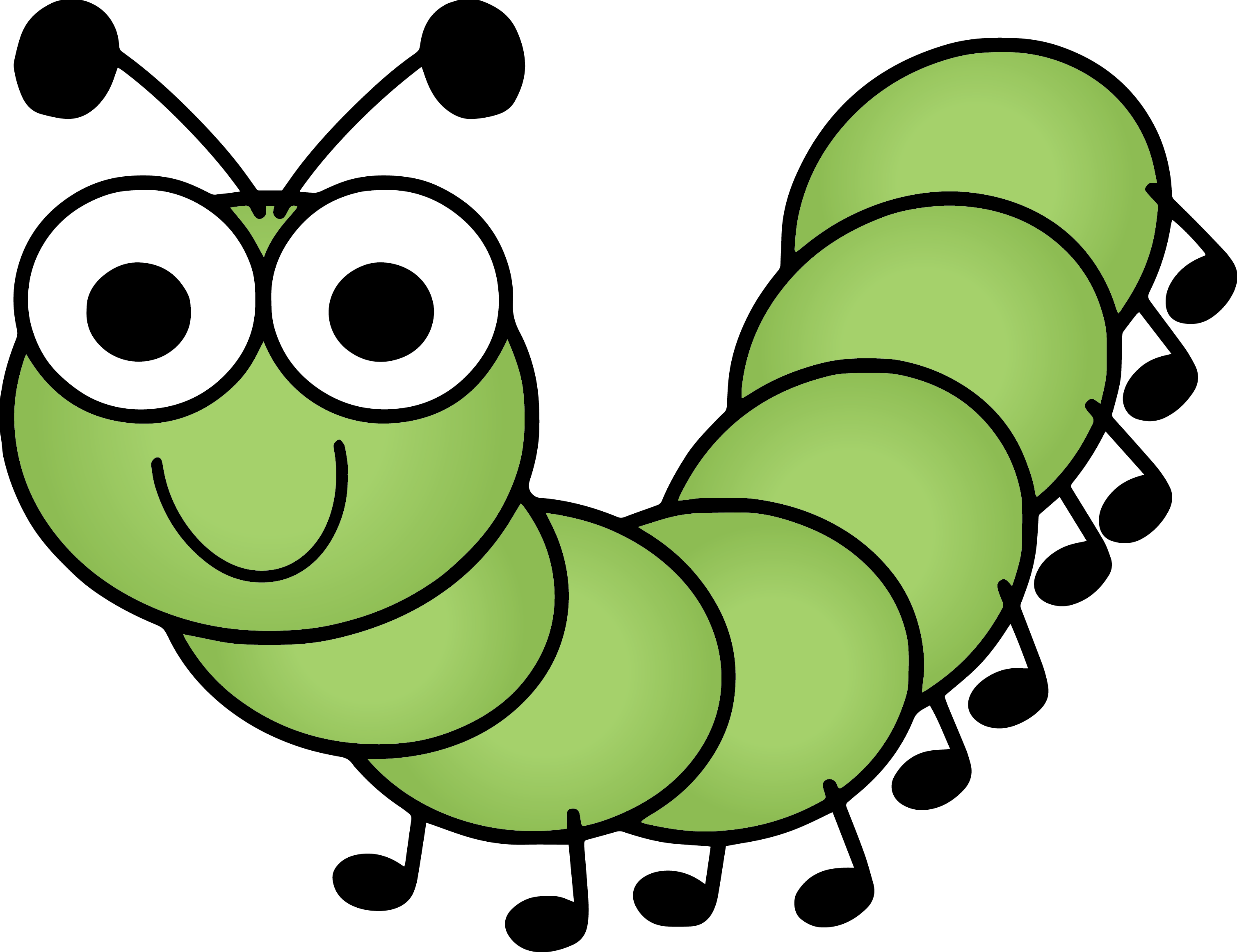 Worm - Caterpillar Cartoon Images Png (3016x2322), Png Download