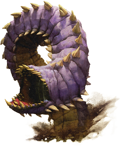 Purple Worm - Dnd 5e Purple Worm (393x480), Png Download