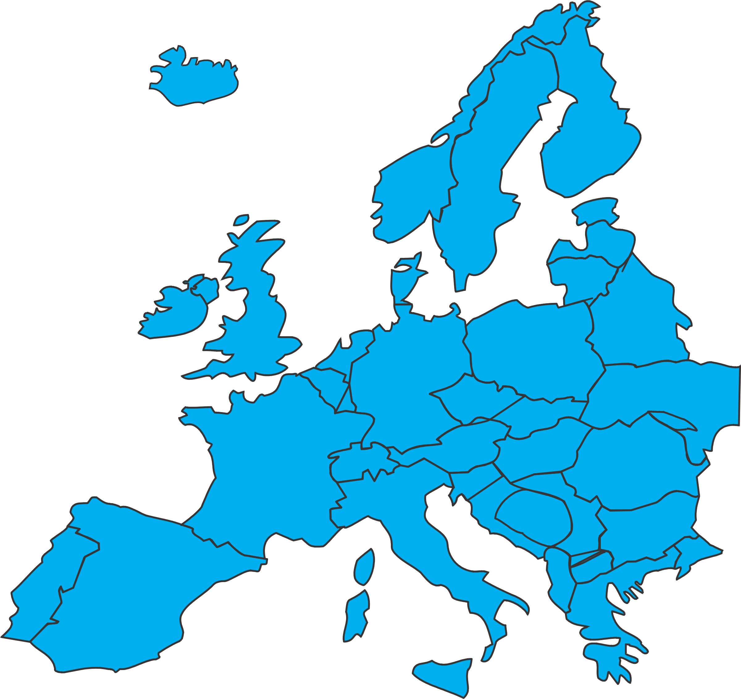 Europe Map Vector Png (2400x2266), Png Download