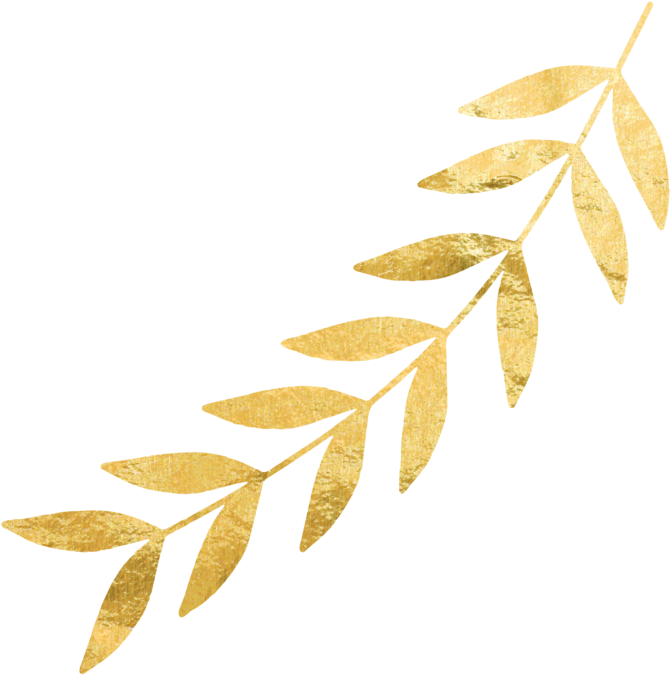 Right Gold Leaf - Gold Leaf Png (679x687), Png Download