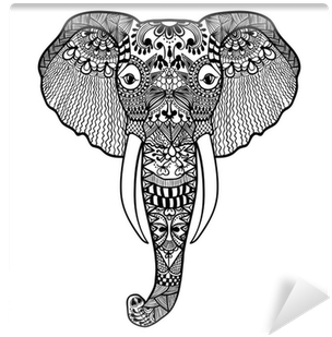 Stylized Elephant (400x400), Png Download