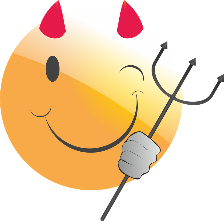Emoticon Devil Horns Group Free Vector Graphic - Smiley Teufel (730x720), Png Download