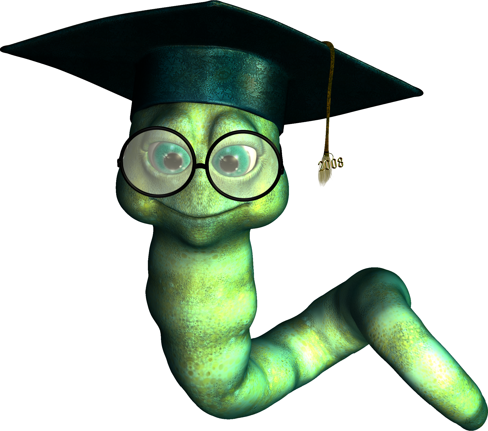 Graduate Bookworm Clipart - Book Worm With No Background (1983x1749), Png Download