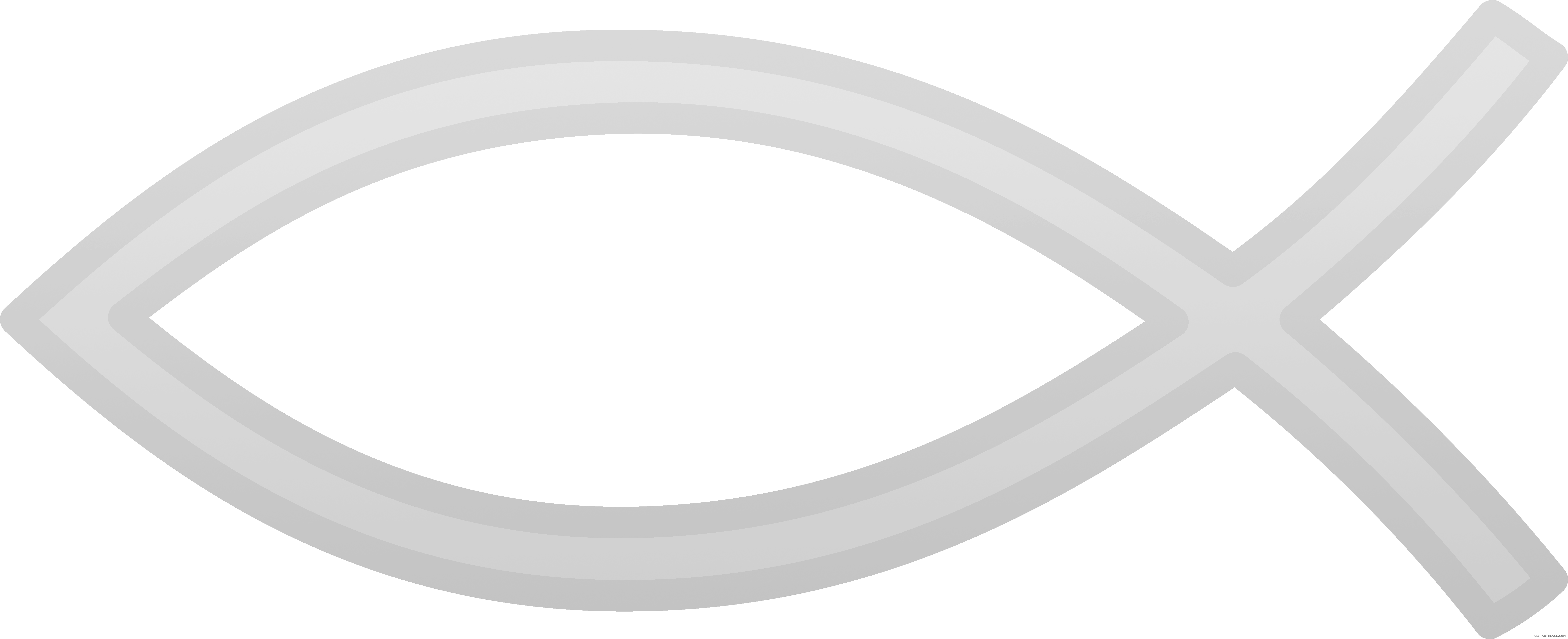 Christian Fish Symbol Clipart - Christian Fish Symbol Png (6229x2540), Png Download