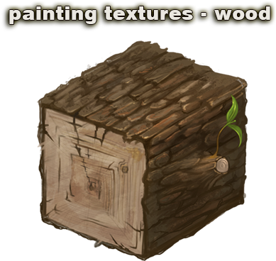 Painting Textures - Tree Texture Digital Drawing (400x409), Png Download