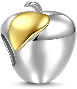 Charm Leaf Apple 14k Gold (450x450), Png Download