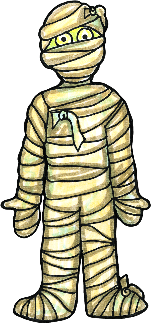 Halloween Mummy Clipart 6 Png Transparent Stock - Mummy Clipart (541x1154), Png Download