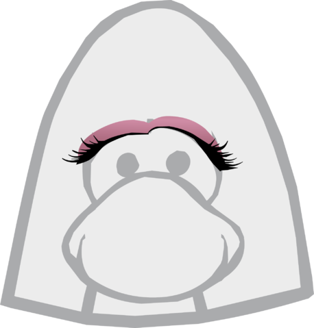 Icy Eyelashes - Club Penguin Optic Headset (458x479), Png Download