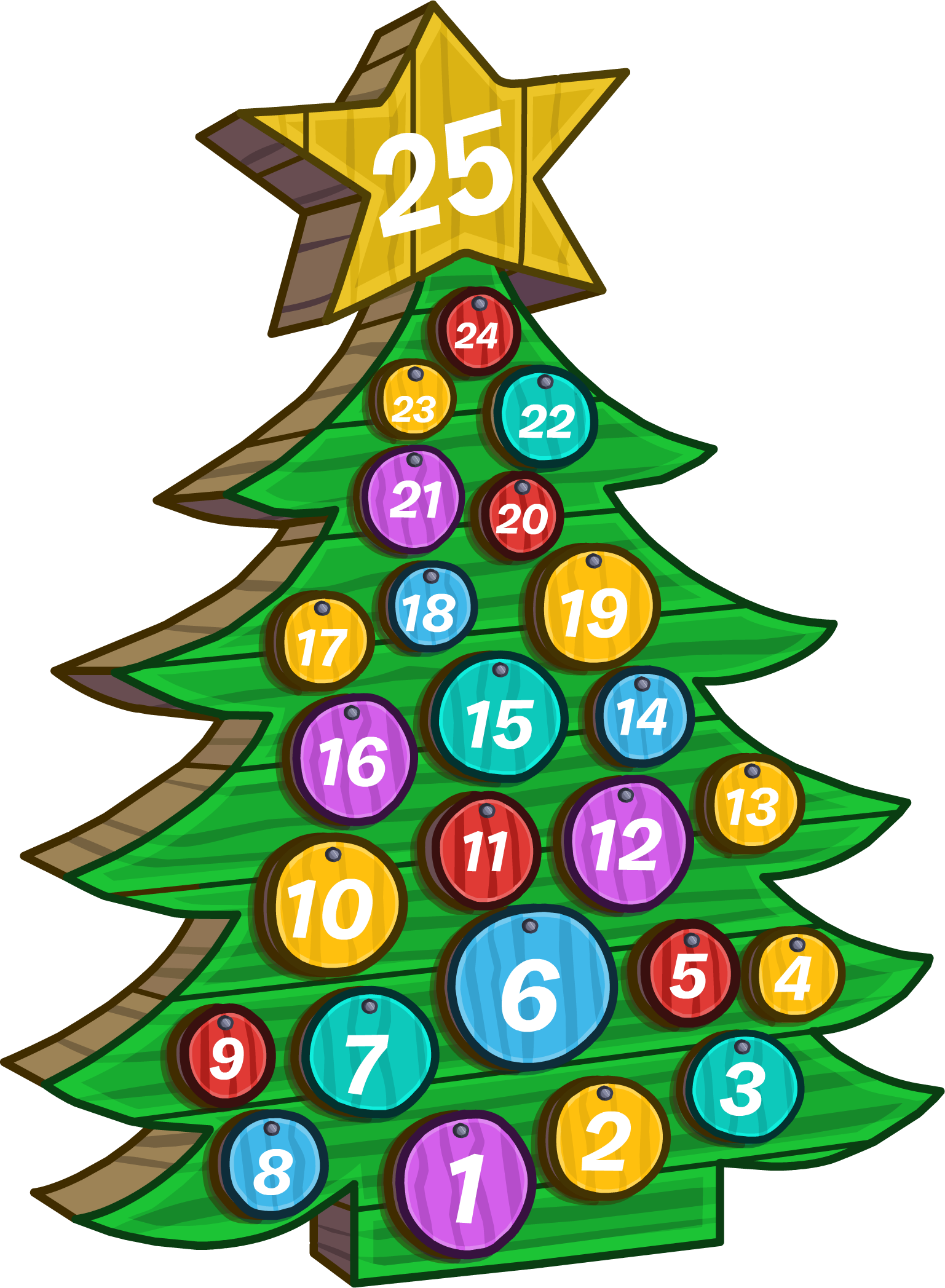 2015 Advent Calendar Snow Forts Tree - Advent Calendar (1537x2095), Png Download